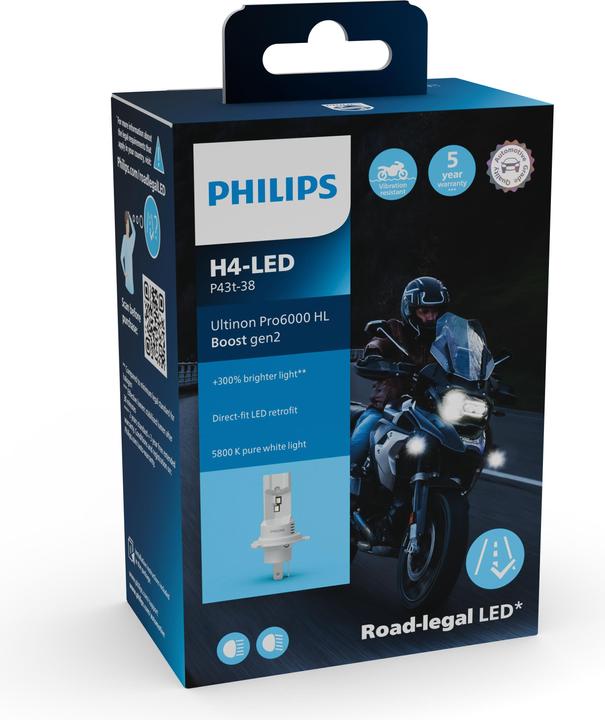 Actual product image Philips Ultinon Pro6000 Boost HL (H4)