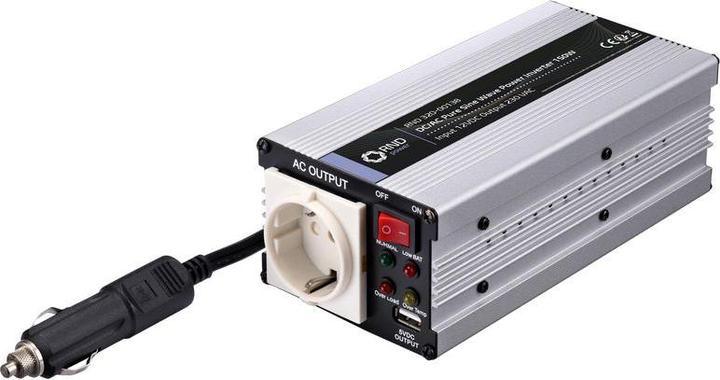Produktbild RND Sinus-Wechselrichter, DC / AC 12V 150W Steckdose Typ F (CEE 7/3) mit Schutzkontakt / USB A-Buchse