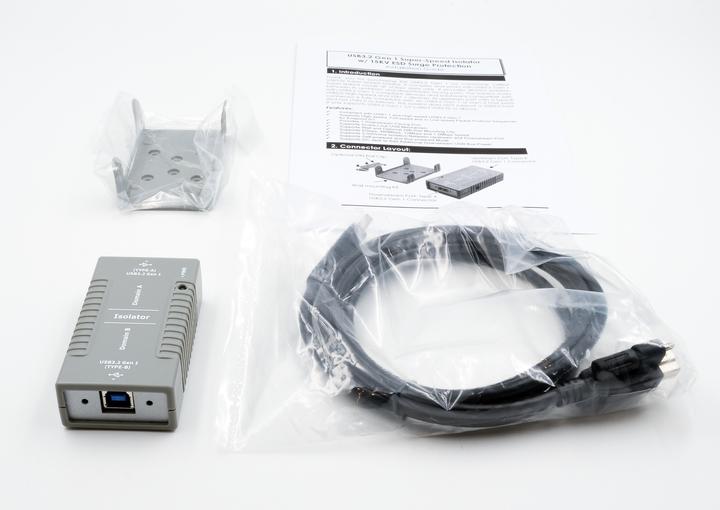 Produktbild Exsys USB 3.2 Gen1 Super Speed Isolator mit 5KV Optischer Isolation zum schützen von t (USB-A)