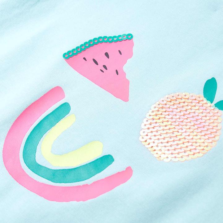 Actual product image VidaXL Children's T-shirt light blue 128,Material: 95 % cotton. 5 (128)