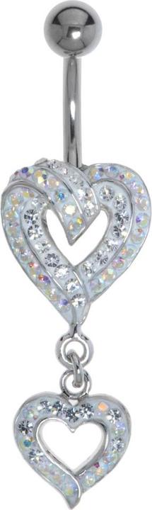 Actual product image Bijouteria Bellypiercing (Stainless steel, Brass, Crystal)