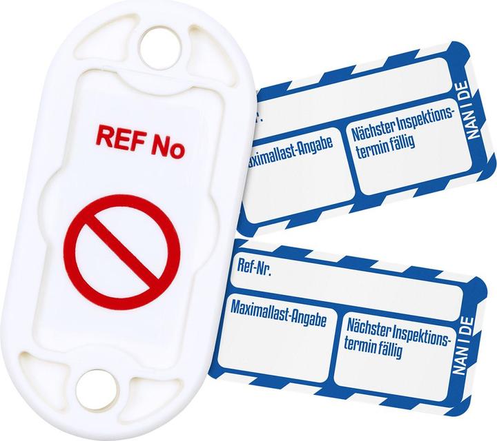 Actual product image Brady NAN-DE-PK-NAN-I-BL, Nanotag™ Set, 20 Nanotag holders, 20 x Nanotag insert labels (white on
