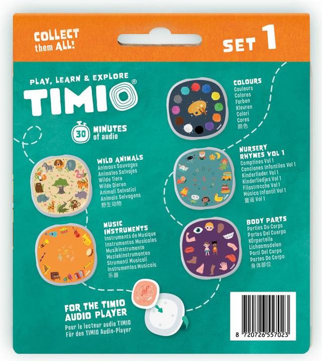 Immagine prodotto Timio Set di dischi audio 1 (Francese, Italiano, Tedesco, Portoghese, Multilingue, Spagnolo, Inglese, Cinese, Islandese)