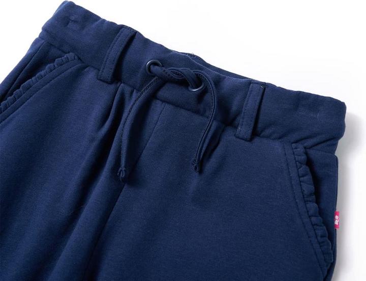 Image du produit VidaXL Pantalon enfant avec cordon de serrage Bleu marine 140,Matière : 95 (140)