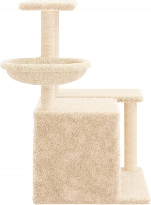 Actual product image VidaXL Kratzbaum mit Sisal-Kratzsäulen Creme 83 cm,Farbe (83 cm, Cream)