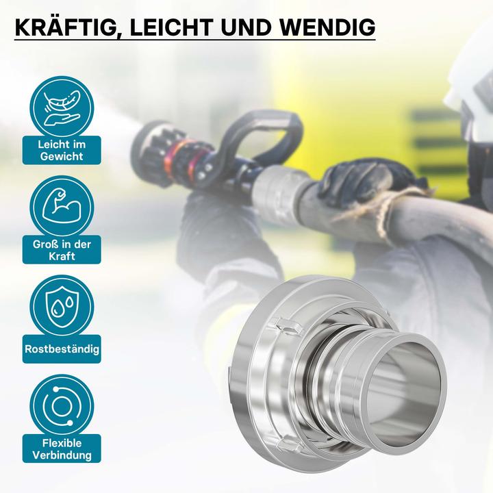 Produktbild Wiltec Storz Kupplung C 52mm Druckkupplung langer Stutzen Aluminium (Kupplung, 52 mm)