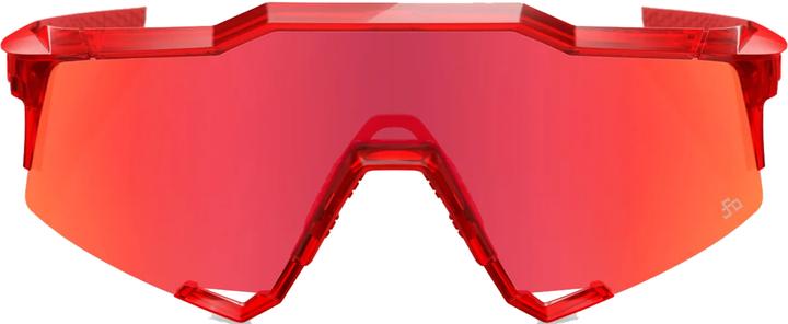 Actual product image 100% Speedcraft Gloss Translucent Red/Hiper Red Mirror lens (Hiper Red Mirror lens, Gloss Translucent Red, Red)