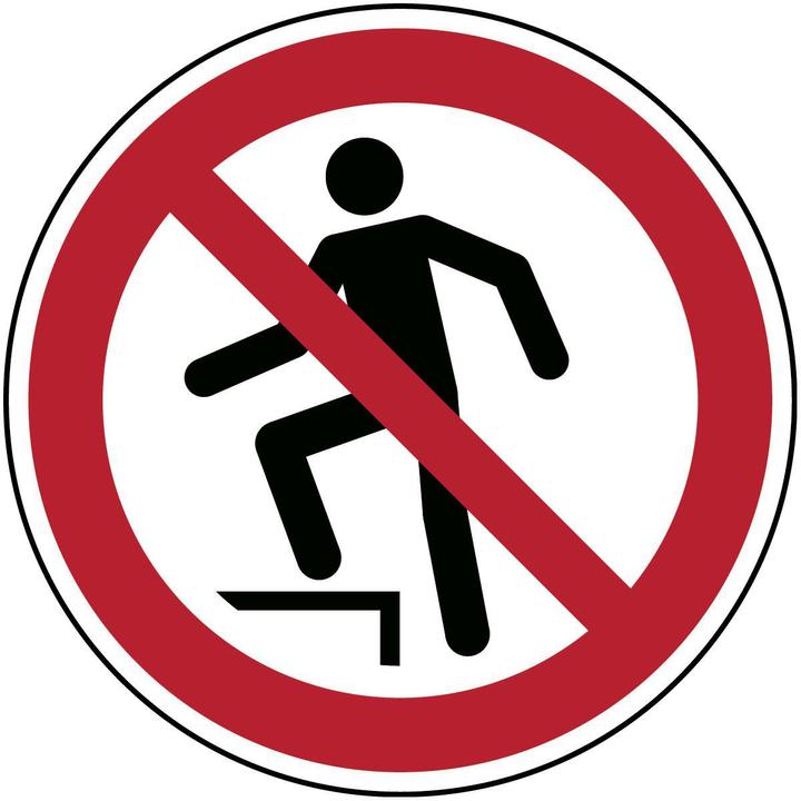 Actual product image Brady B-7667, ISO 7010 Floor safety sign - No trespassing (P019), Laminated anti-slip