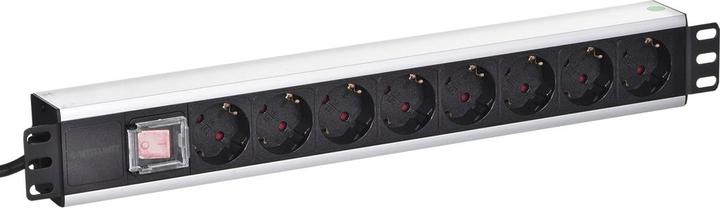 Actual product image Intellinet 8-way 48.30cm (19") power strip (8 x, 3 m)