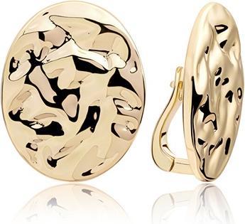 Produktbild Sparkling Jewels Sparkling - Oval gold-plated earrings EAG26