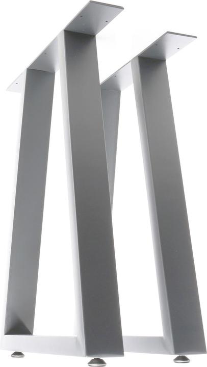 Actual product image Wiltec XPOtool table legs 2x table frame grey industrial trapezoid 60x72cm table runners