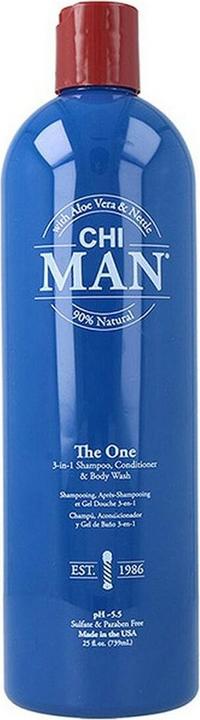 Immagine prodotto Farouk Systems Chi Man The One - Shampoo, balsamo e lavaggio corpo 3 in 1 30ml (30 ml, Shampoo liquido)