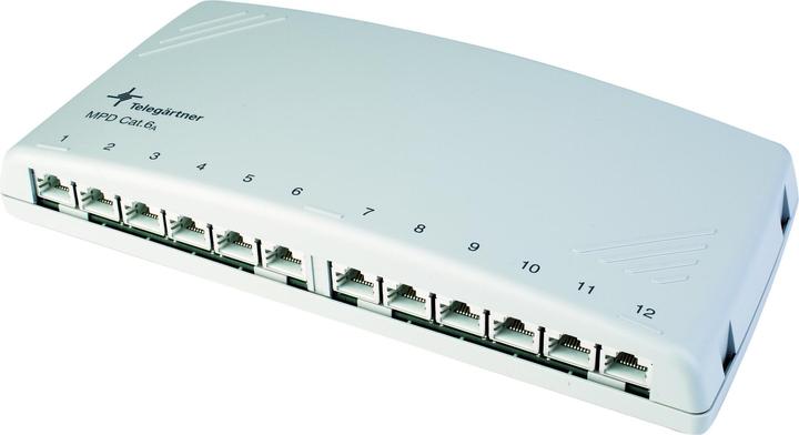 Actual product image Telegärtner Network Patch Panel Mini Distributor 12 HS K Cat.6A, alpine white