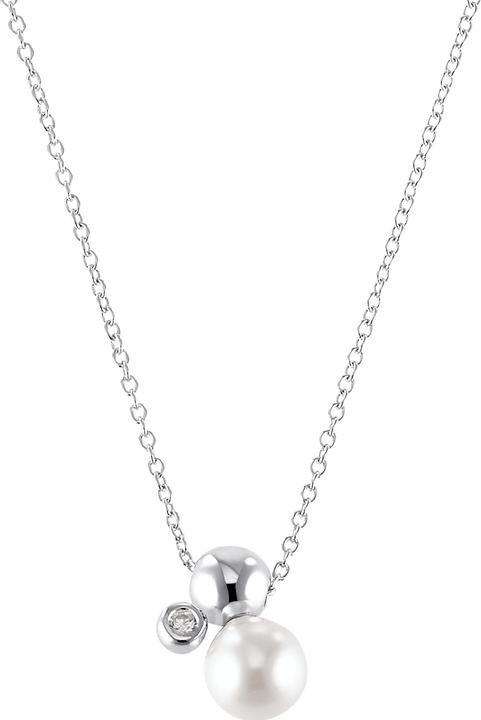 S.Oliver Halsschmuck für Damen, 925 Sterling Silber, Zirkonia synth. (925er Silber, 42 cm)