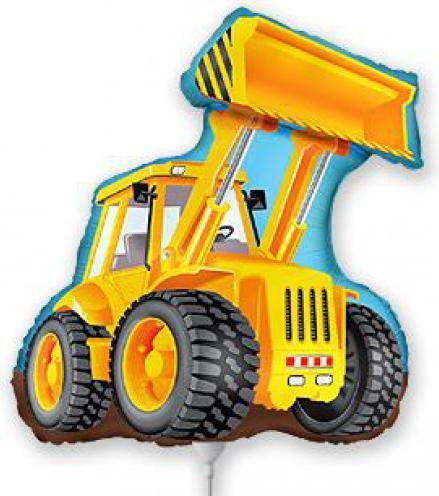 Actual product image Widmann Baustelle Mini Folienballon Bagger mit Stab: Nicht für Helium geeignet. (1 x)
