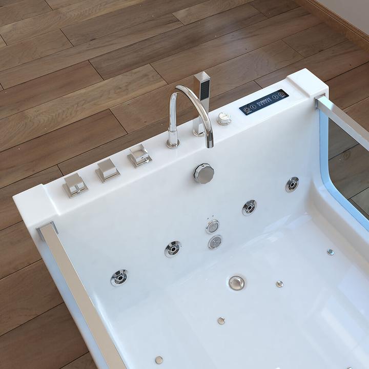 Image du produit Home Deluxe Baignoire à hydromassage avec LED de luminothérapie NAUTICA XL - 182x120cm (120 cm, 180 cm)
