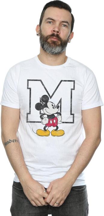 Image du produit Disney Mens Classic M Mickey Mouse Cotton T-Shirt (S)
