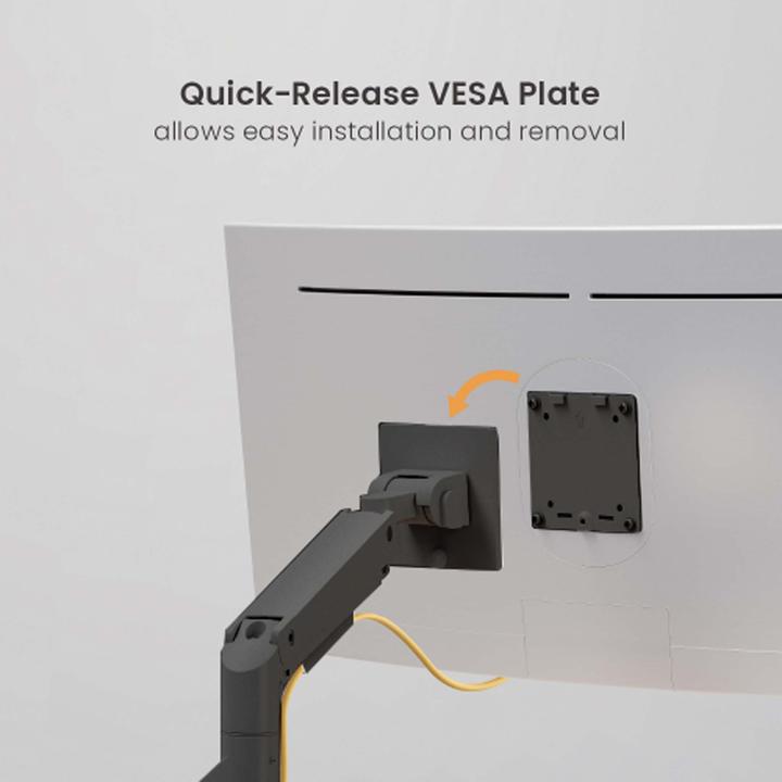 Immagine prodotto Wiltec Supporto per monitor da tavolo fino a 20 kg Supporto per monitor VESA piatto e curvo