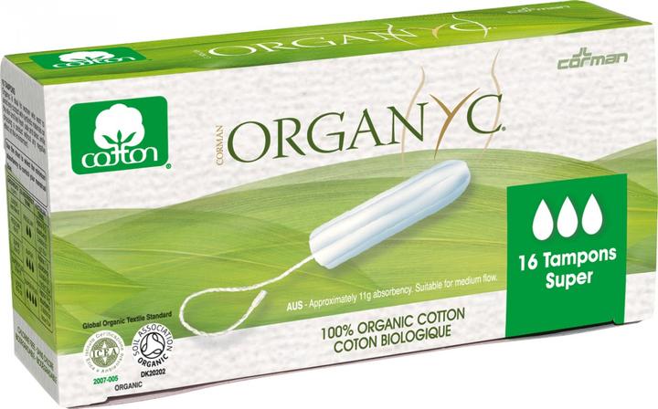 Produktbild Organyc Tampons Super ohne Applikator - 100% biologische Baumwolle (16 x, Large)