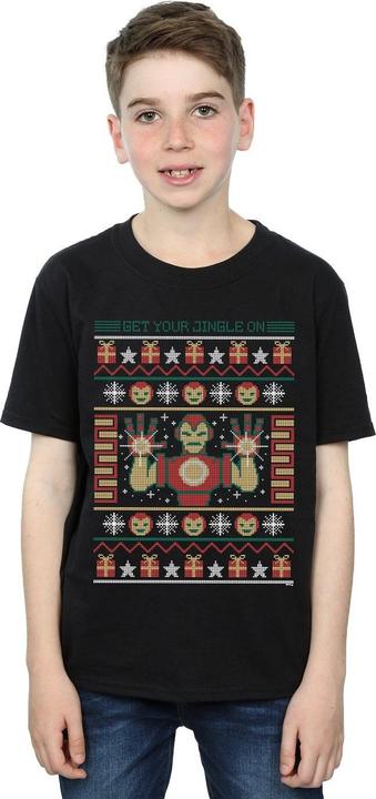 Immagine prodotto Iron Man Get Your Jingle On Fair Isle Maglietta Ragazzi (104)