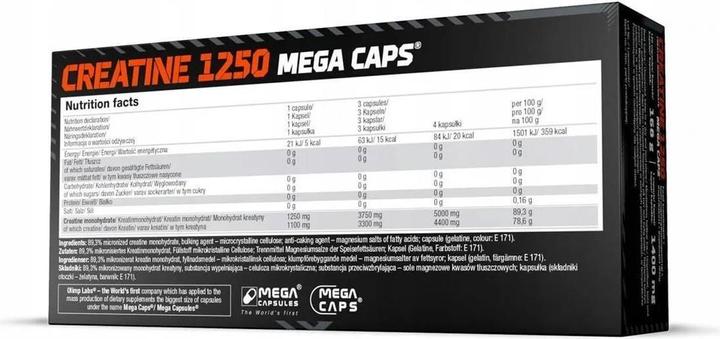 Image du produit Olimp Sport Nutrition Monohydrate (120 pièce(s), Capsules, 125 g)