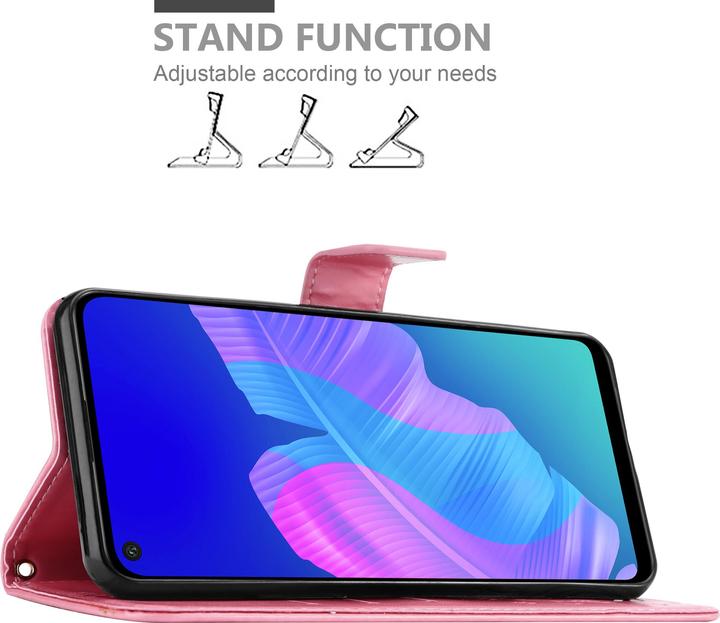Productafbeelding Cadorabo Bloemen Boekomslag (Huawei P40 Lite E)