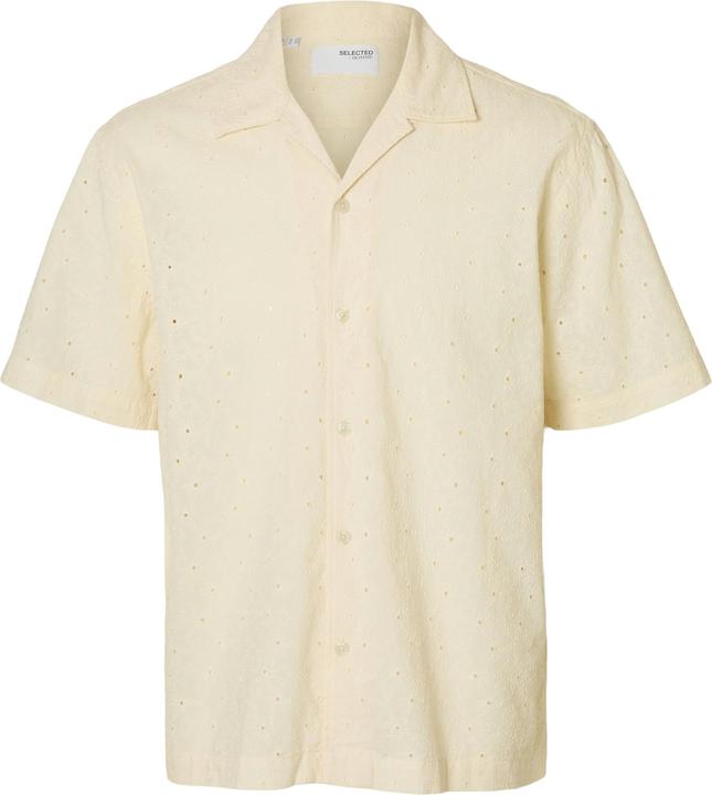Selected Homme Broderie Anglaise Kurzarmhemd