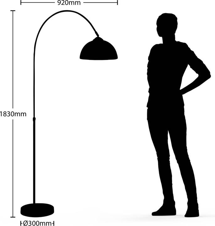 Immagine prodotto Lindby Lampada da terra ad arco Lennart, rame (E27)