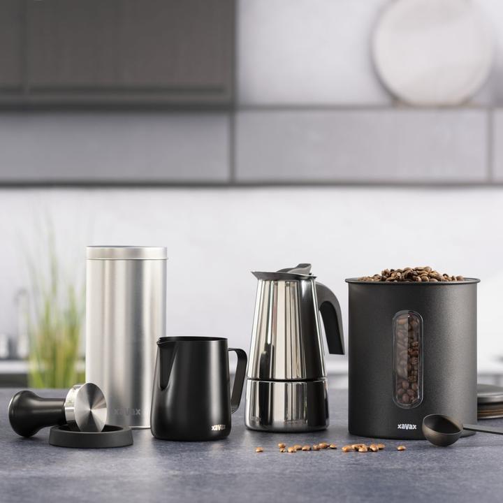 Actual product image Xavax Stainless steel barista milk jug, milk froth jug, 350ml, matt black (0.35 l)