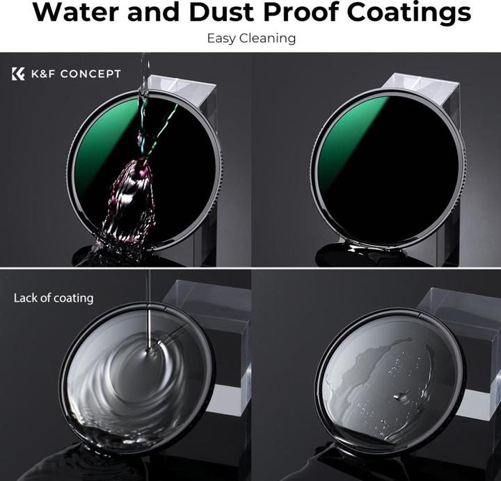 Produktbild K&F Concept ND Filter Kit ND4/8/64/1000 Nano X 52mm (KF-1629) (ND- / Graufilter, 52 mm)
