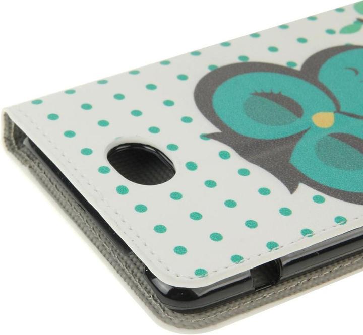 Produktbild König Design Handyhülle Tasche für Handy Sony Xperia E4 Dicke Eule auf Ast (Sony Xperia E4)