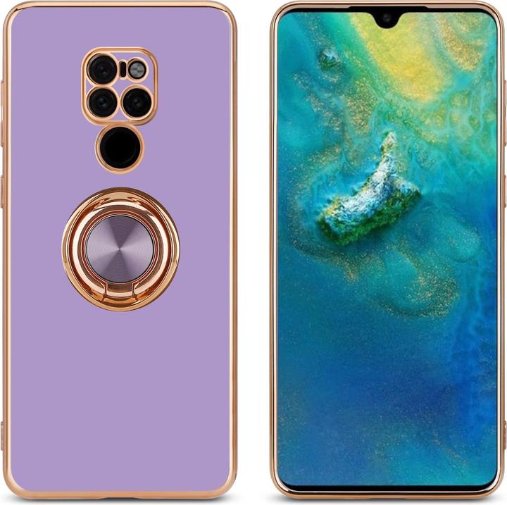 Actual product image Cadorabo Case for Huawei MATE 20 in TPU with camera protection and ring LM089 Style (Mate 20)