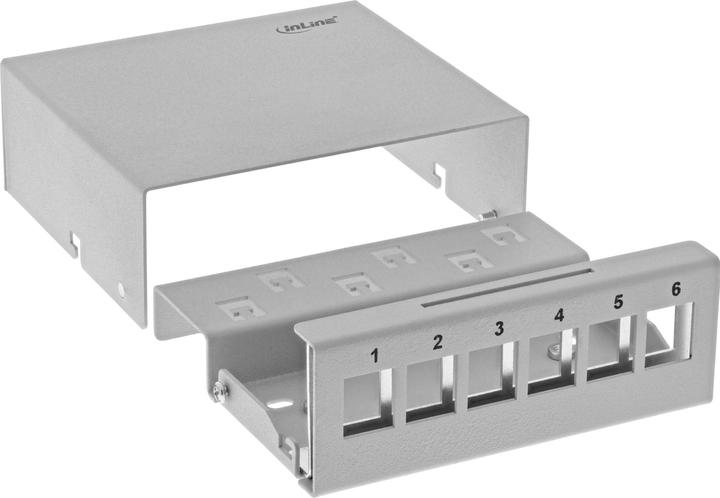Produktbild InLine Patchfeld-Dose Aufputz für 6x Keystone RJ45