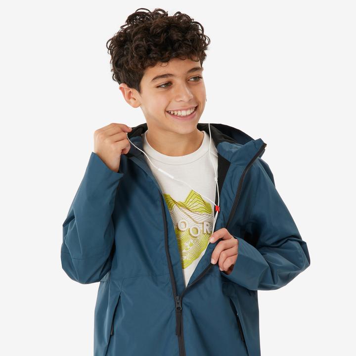 Produktbild Quechua Wanderjacke MH500 Kinder Gr. 122–170 wasserdicht Wandern blau (6, 7, 8)