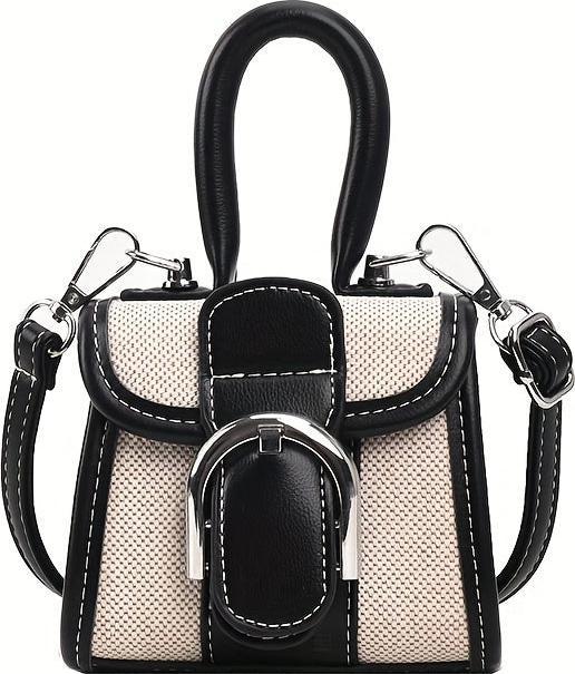 Immagine prodotto Only-Bags.Store Mini borsetta di tendenza con colori a contrasto, borsa crossbody carina e alla moda, cinghie