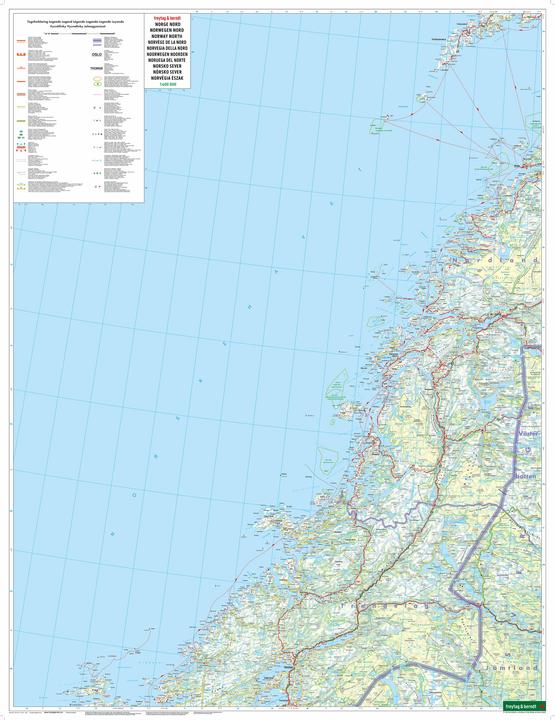 Immagine prodotto Norvegia Nord, Carta stradale 1:400.000, freytag & berndt
