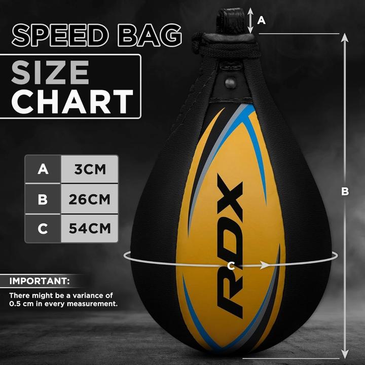 Immagine prodotto Rdx Palla di velocità in pelle gialla (0.65 kg)