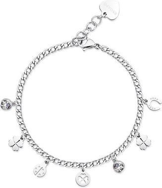 Produktbild Sagapo S'Agapo Steel Bracelet With Lucky Charms Message Ssg13