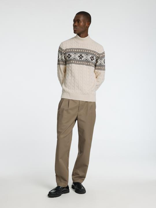 Actual product image Selected Homme Slhflake Ls Knit Cable High Neck W (XL)