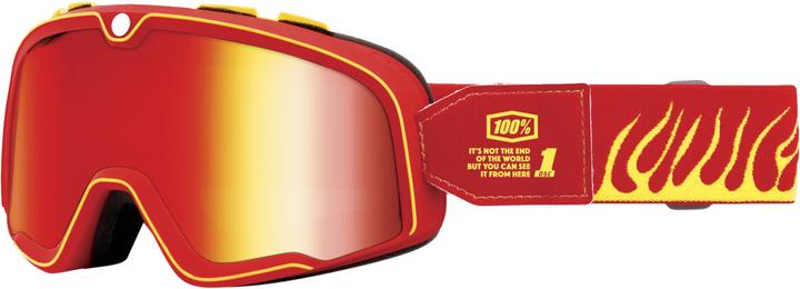 Produktbild 100% Barstow Goggle Death Spray - Mirror Red Lens (Rot, Injected Mirror Red Lens)