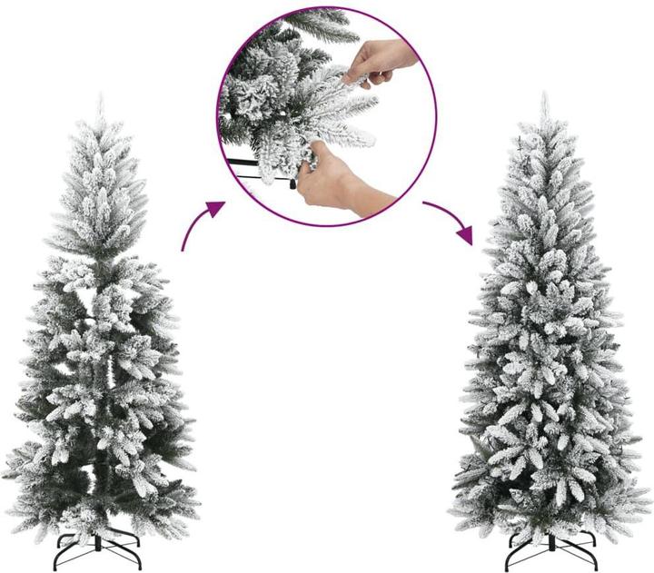 Produktbild VidaXL Künstlicher Weihnachtsbaum Schlank mit Schnee 240 cm PVC & PE (240 cm)