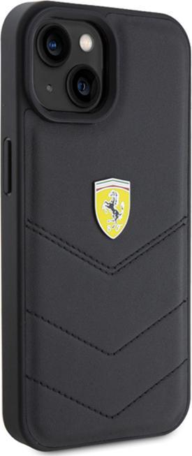 Image du produit Ferrari FEHCP15SRDUK iPhone 15 6.1" czarny/black hardcase Quilted Metal Logo (Apple iPhone 15)