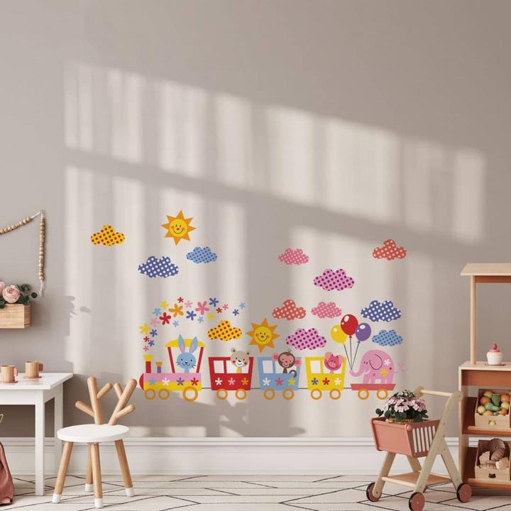 Produktbild Trenddeko Lustige Tiere im Zug (Muster) (120 x 48 cm)