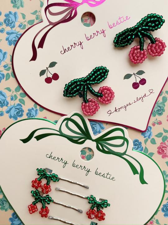 Produktbild Konges Slojd 2Pack Pearly Cherry Haarspangen