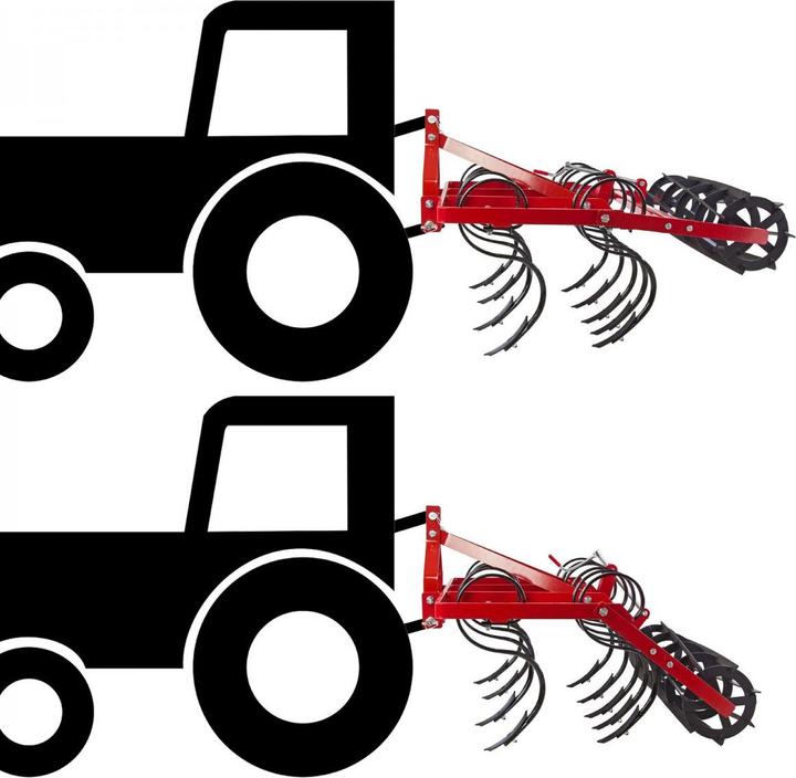 Image du produit Dema Traktor Grubber Saatbeetgrubber Egge Vertikutierer Kultivator mit Krümelwalze