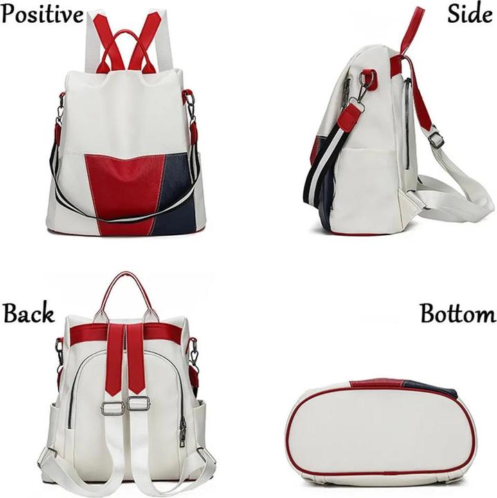 Produktbild Only-Bags.Store Hochwertiger Lederrucksack Anti-Diebstahl-Reiserucksack Grosse Kapazität Schulranzen für Teenager