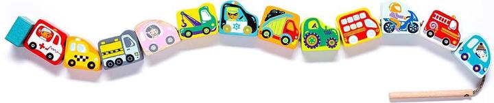 Cubika Jeu d'enfilage de bois voitures volantes (Allemand, Français, Italien, Anglais)