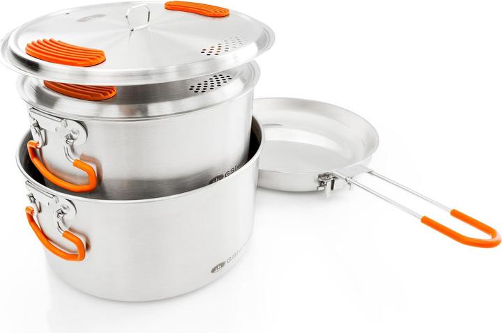Actual product image GSI Glacier Stainless Base Camper Medium Cookware