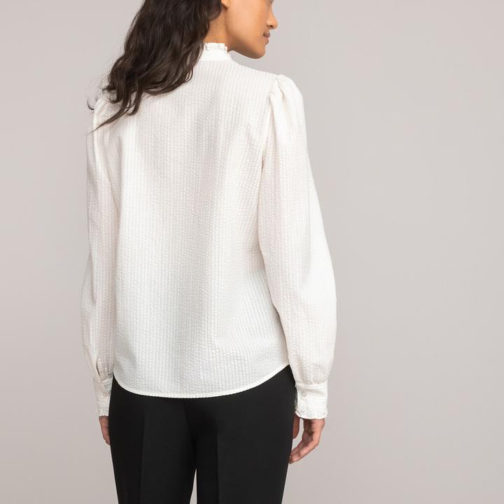 Produktbild La Redoute Collections Langärmelige Bluse mit Rüschenkragen (42)