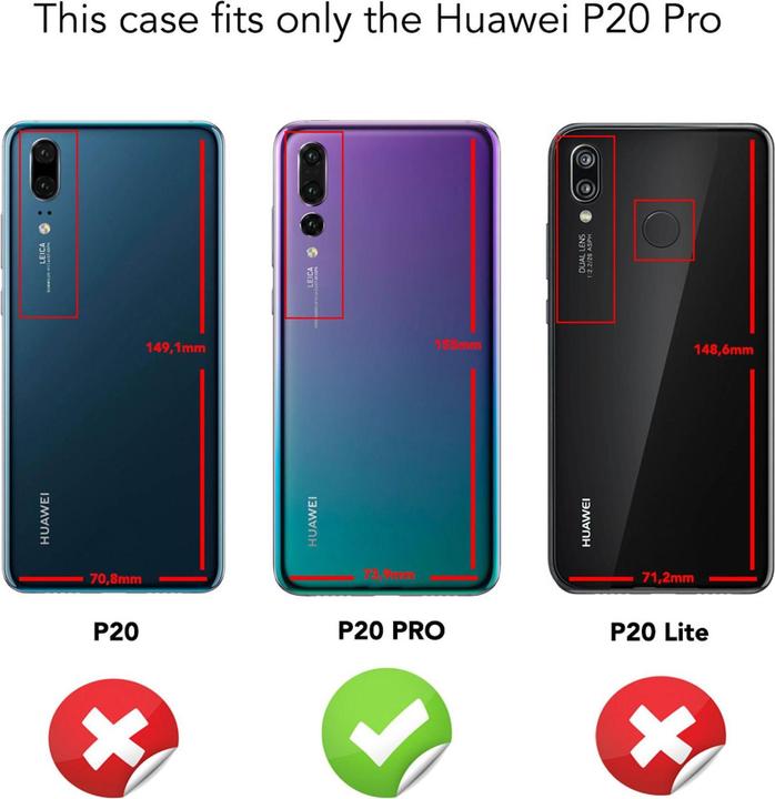 Immagine prodotto Nalia Custodia per cellulare a 360 gradi (Huawei P20 Pro)